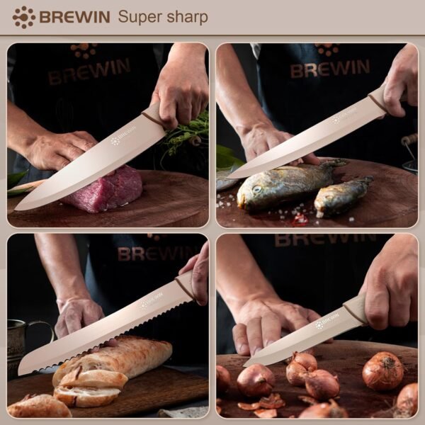 Knife Set, Brewin Kitchen Knife Set, Knives Set for Kitchen,... - Image 6