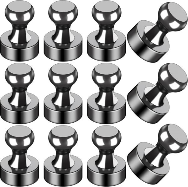 LOVIMAG 12Pcs Black Fridge Magnets, Small and Strong Magnets...
