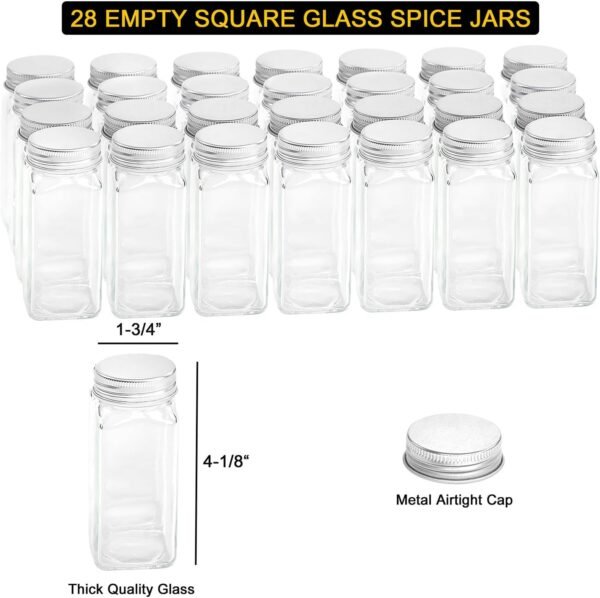 SpaceAid Spice Rack Organizer with 28 Spice Jars, 386 Spice ... - Image 4