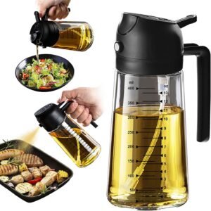 TrendPlain 16oz/470ml Glass Olive Oil Sprayer for Cooking – ...