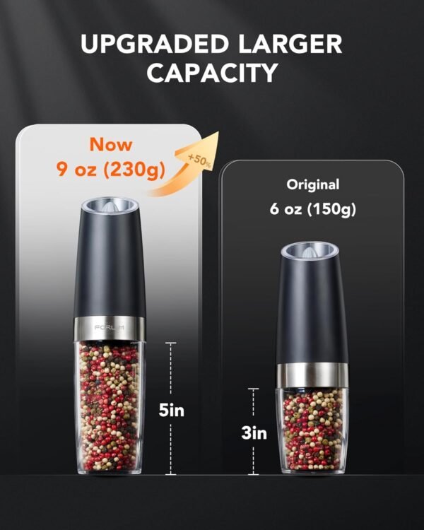FORLIM Electric Salt and Pepper Grinder Set, Upgraded 9 Oz C... - Image 2