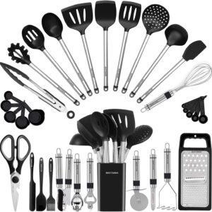 Kitchen Utensil Set-Silicone Cooking Utensils-33 Kitchen Gad...