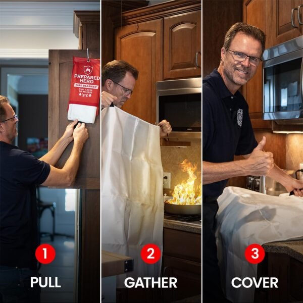 Prepared Hero Emergency Fire Blanket - 2 Pack - Fire Suppres... - Image 5