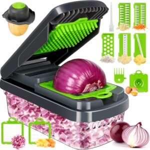 Vegetable Chopper,12-in-1 Multifunctional Food Chopper,Profe...