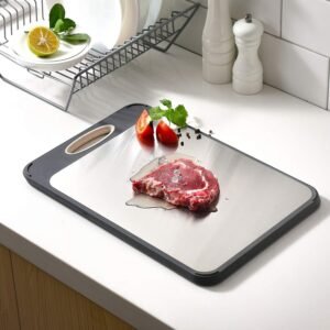 GUANCI Cutting Board for Kitchen, Stainless Steel Cutting Bo...
