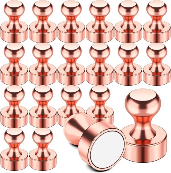 FINDMAG Rose Gold Refrigerator Magnets, 20 PCS Strong Magnet...
