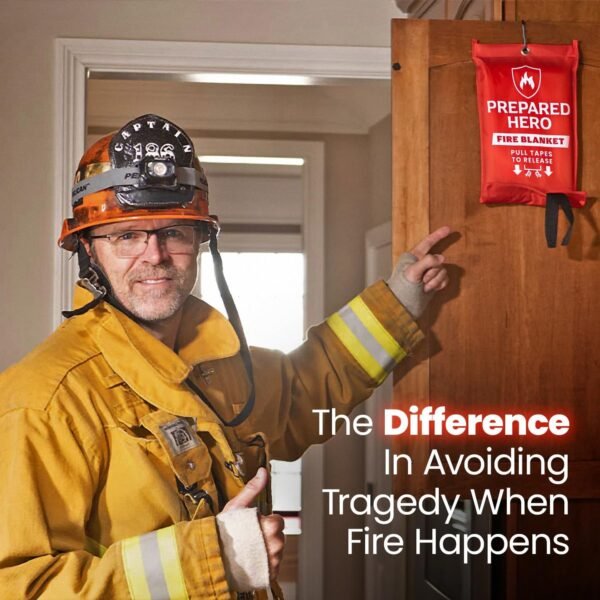Prepared Hero Emergency Fire Blanket - 2 Pack - Fire Suppres... - Image 2
