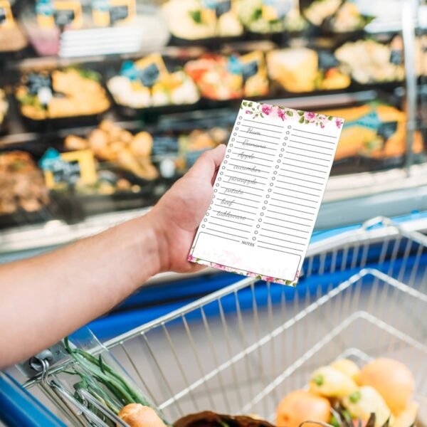 2 Pack Grocery List Magnet Pad for Fridge with Pen Holder, T... - Image 5
