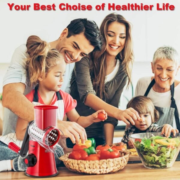 Geedel Rotary Cheese Grater, Kitchen Mandoline Vegetable Sli... - Image 9