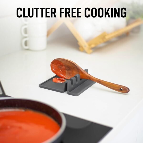 Silicone Utensil Rest with Drip Pad for Multiple Utensils, H... - Image 3