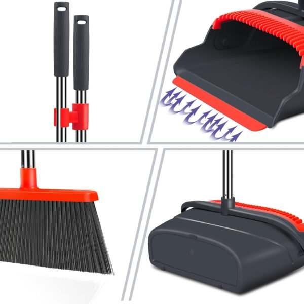 kelamayi Upgrade Broom and Dustpan Set, Broom with Dustpan C... - Image 3