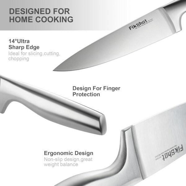 Knife Block Set, Kitchen Knife Sets with Block, FIKSHOT Kniv... - Image 4