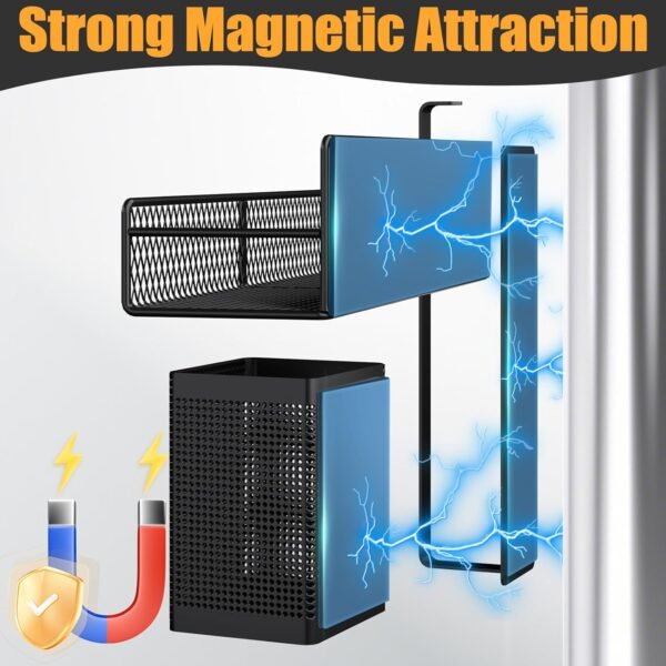 Magnetic Spice Rack for Refrigerator, 6 Pack 100% Metal Stro... - Image 3