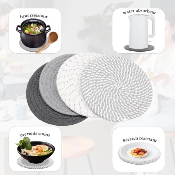Billbotk 7" Trivets for Dishes, Pots and Pans, 4 Heat Resist... - Image 4