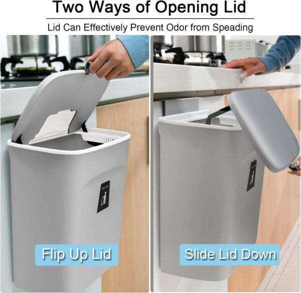 Tiyafuro 2.4 Gallon Kitchen Compost Bin for Counter Top or U... - Image 3