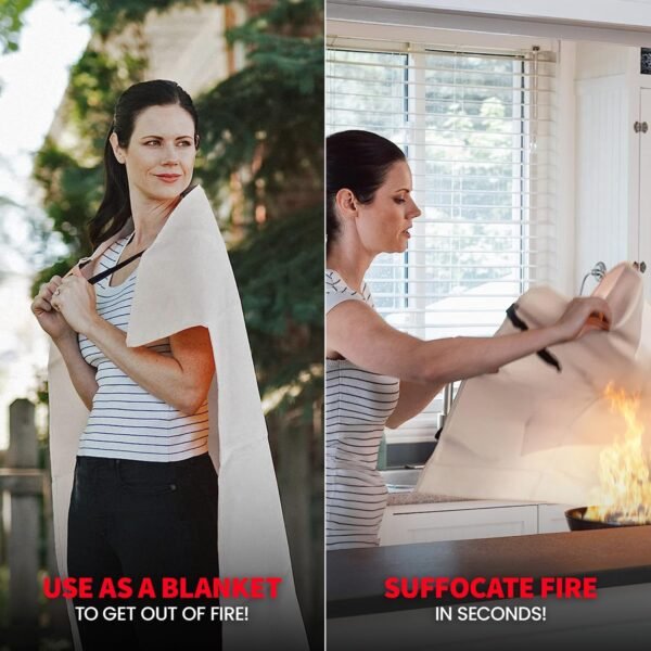 Prepared Hero Emergency Fire Blanket - 2 Pack - Fire Suppres... - Image 8