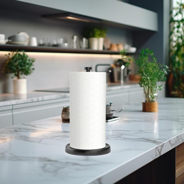 Paper Towel Holder Countertop, One-Handed Tear, Stainless St... - Image 8