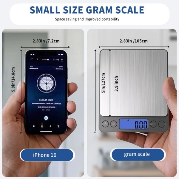 Small Gram Scale, Digital Kitchen Food Scale for Food Ounces... - Image 4