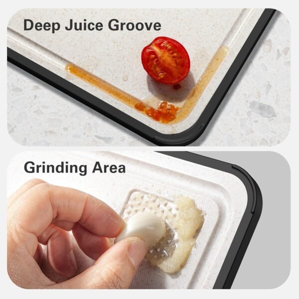 Titanium Cutting Board, Double-Sided Titanium & Straw Plasti... - Image 5