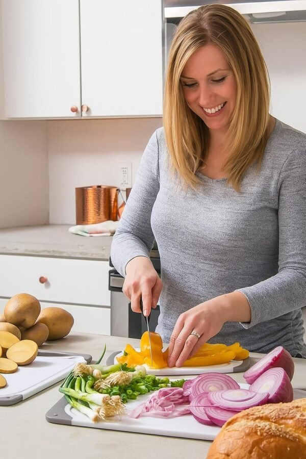 Cutting Boards for Kitchen - BPA-Free Chopping Board - Diffe... - Image 3