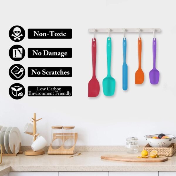 HOTEC Heat Resistant 600℉ Food Grade Silicone Rubber Spatula... - Image 5