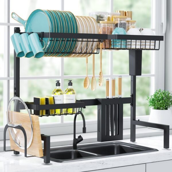 Dish Drying Rack Over The Sink - Large Capacity Stainless St...
