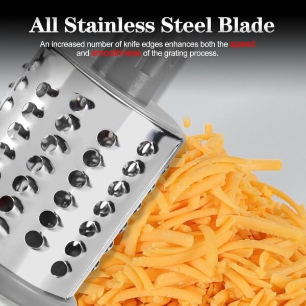 Ourokhome Rotary Cheese Grater Hand Crank, Kitchen Shredder ... - Image 2