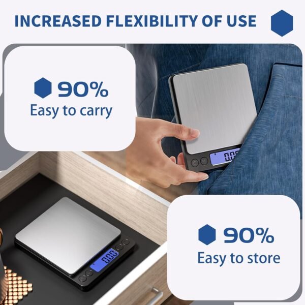 Small Gram Scale, Digital Kitchen Food Scale for Food Ounces... - Image 6