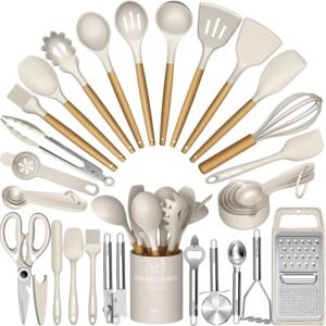 Umite Chef Silicone Kitchen Utensil Set, 34PCS Heat Resistan...