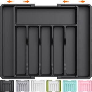 Lifewit Large Silverware Drawer Organizer, Expandable Utensi...