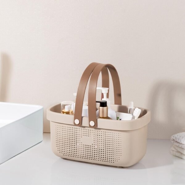 JiatuA Plastic Storage Basket with Handle Portable Shower Ca... - Image 2