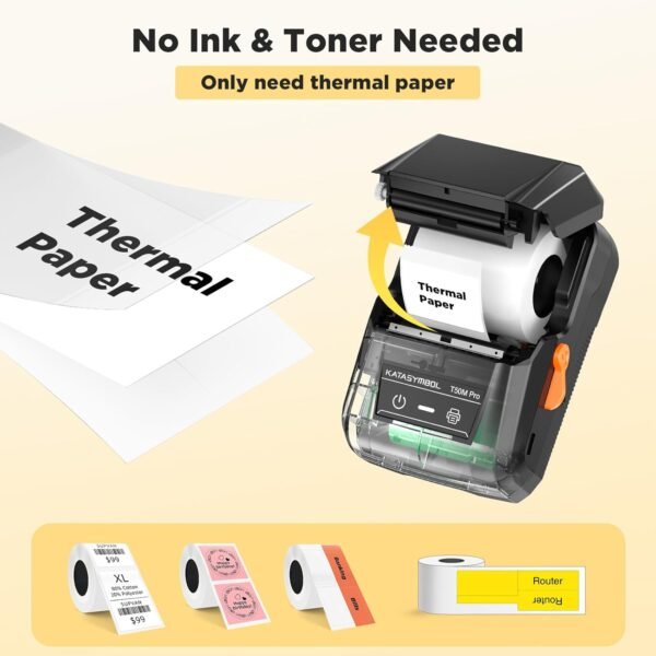 SUPVAN T50M Pro Bluetooth Label Maker Machine with 4 Tapes, ... - Image 6