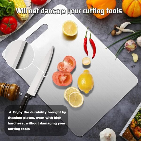 Titanium Cutting Boards For Kitchen, 3Pcs 100% Pure Cut Tita... - Image 3