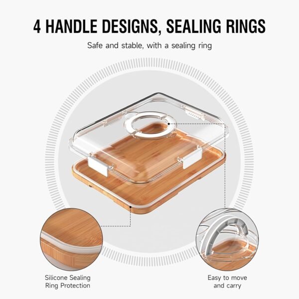 Charcuterie Board with Clear Lid, Travel Portable Cheese Boa... - Image 3