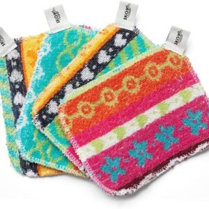 Skoy Scrub, 4-Pack Reusable, Non-Scratching Dish Scrubber fo...