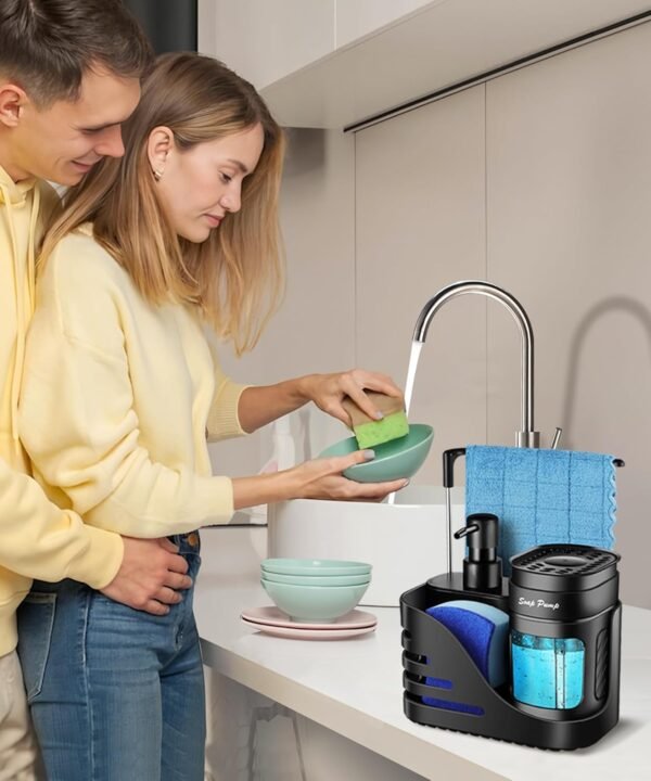 Kitchen Soap Dispenser Set, 4-in-1 Dual Hand and Dish Soap D... - Image 4