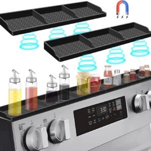 Hydream 30 Inch Magnetic Stove Top Shelf - Silicone Spice Ra...