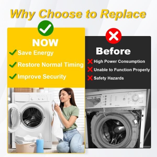 Dryer Timer for May-tag MEDC215EW1, Whirl-Pool WED4815EW1, W... - Image 6