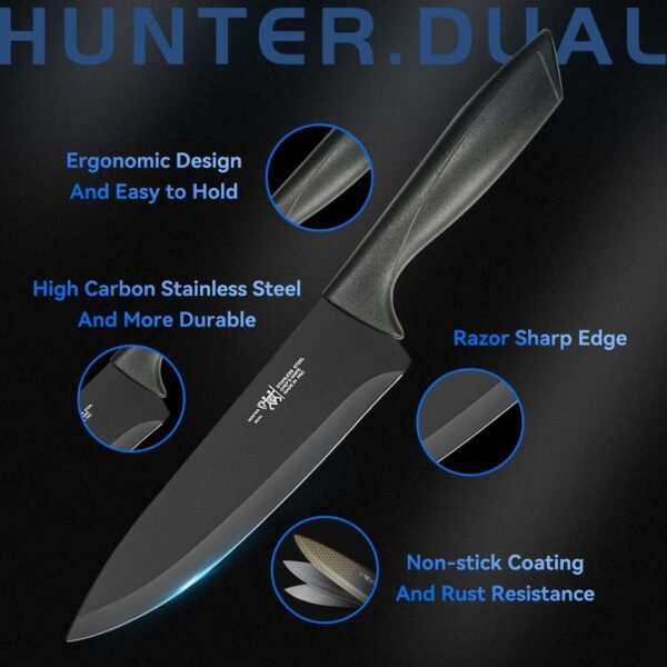 Knife Set, 8-Piece Kitchen Knife Set for Chef, Sharp Knife S... - Image 3