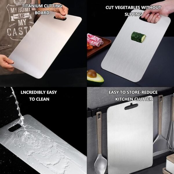 Titanium Cutting Boards For Kitchen, 3Pcs 100% Pure Cut Tita... - Image 6