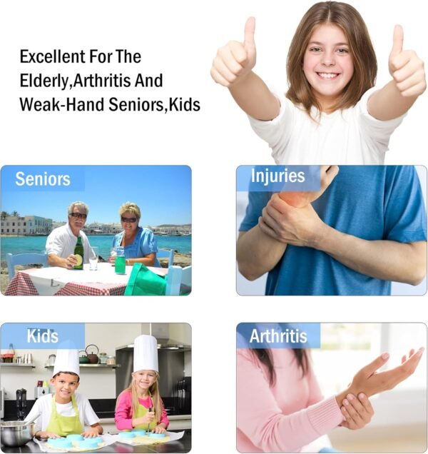 Jar Opener for Weak Hands, Seniors with Arthritis, 5 in 1 Mu... - Image 7