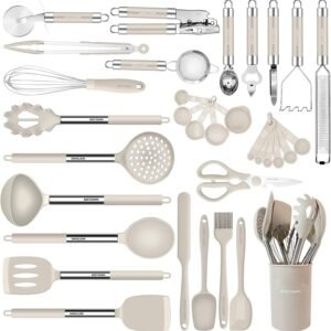 Kitchen Utensils Set-Silicone Cooking Utensils-33pcs Non-Sti...