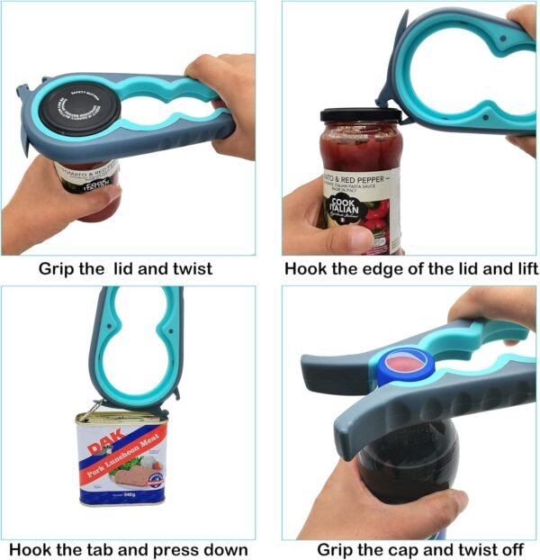 Otstar Jar Opener Bottle Opener and Can Opener for Weak hand... - Image 3