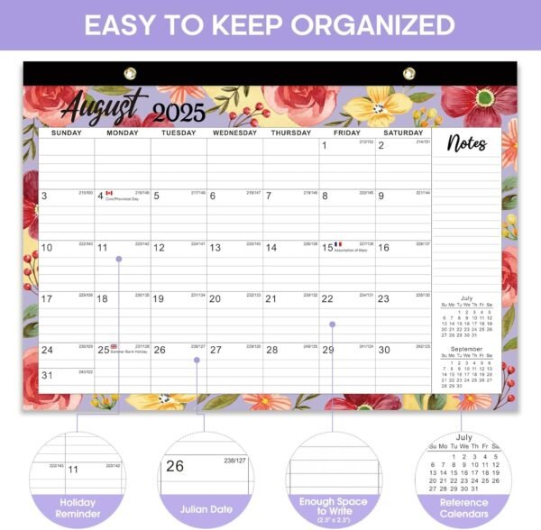 Desk Calendar 2025-2026, 18 Months Calendar Runs from July 2... - Image 2