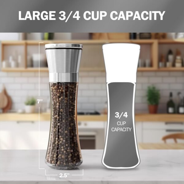 Home EC Premium Stainless Steel Sea Salt and Pepper Grinder ... - Image 6