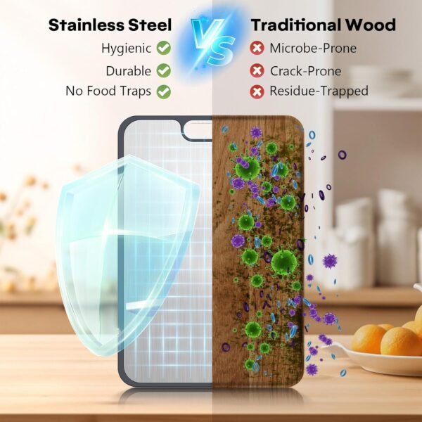 Stainless Steel Cutting Board for Kitchen, Titanium Metal Cu... - Image 4
