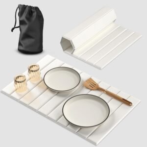 Large Dish Drying Mat for Kitchen Counter Foldable, 25"x16"A...