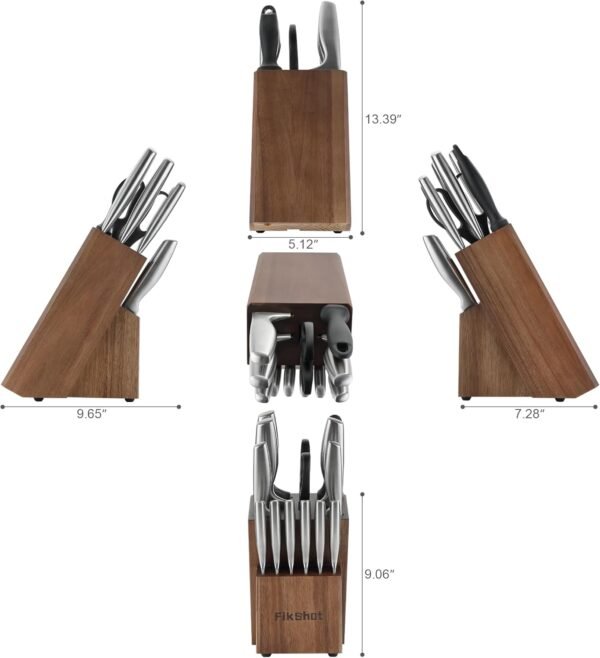 Knife Block Set, Kitchen Knife Sets with Block, FIKSHOT Kniv... - Image 7
