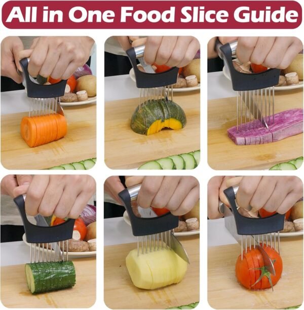 JAYVAR Onion Holder for Slicing, Onion Cutter Vegetable Chop... - Image 4