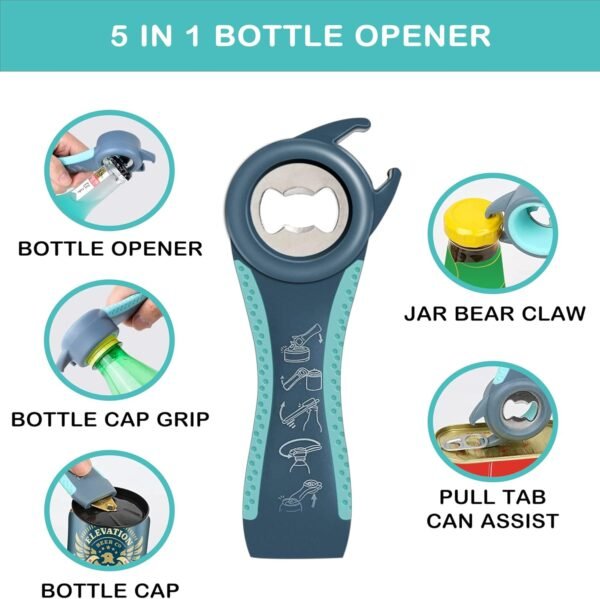 Jar Opener for Weak Hands, Seniors with Arthritis, 5 in 1 Mu... - Image 4